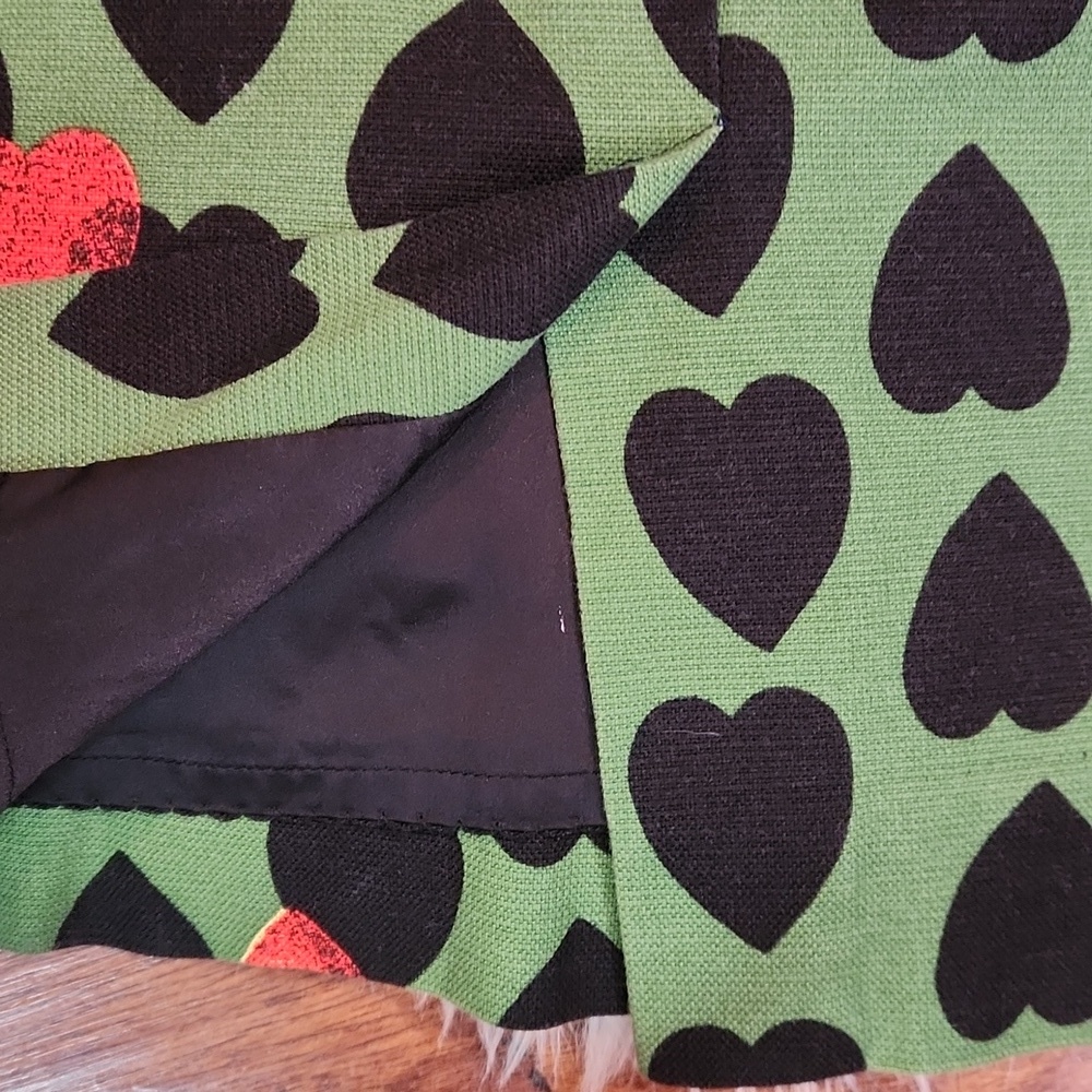Anthropologie Maeve Heartstamp Pencil Skirt - Picture 3 of 6